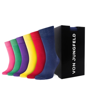 von Jungfeld 6er Box Herrensocken Salsa